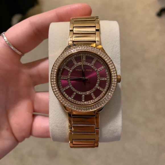 Michael Kors Kerry Burgundy Rose Gold watch